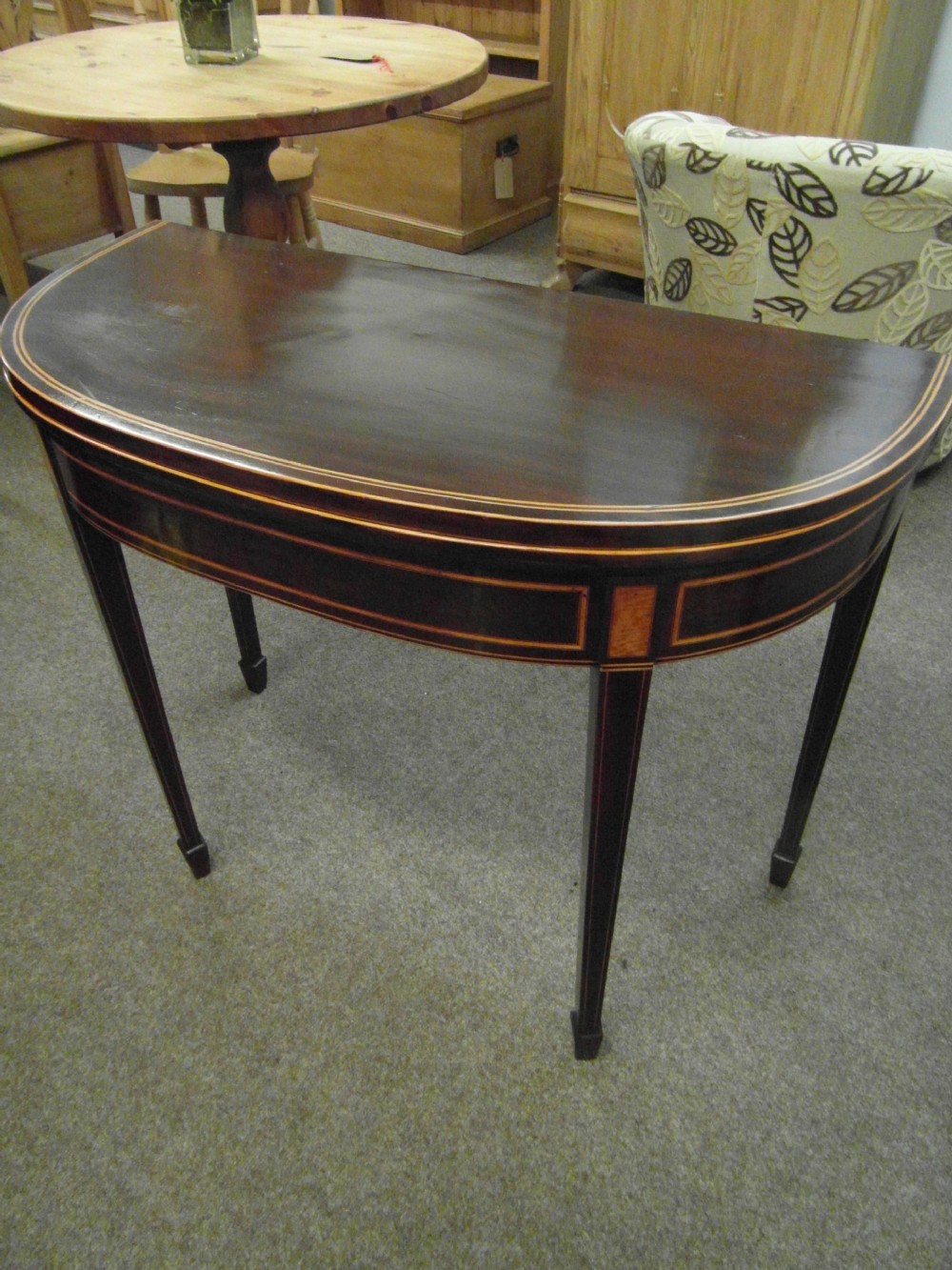 Regency Mahogany Inlaid Card Table View VI