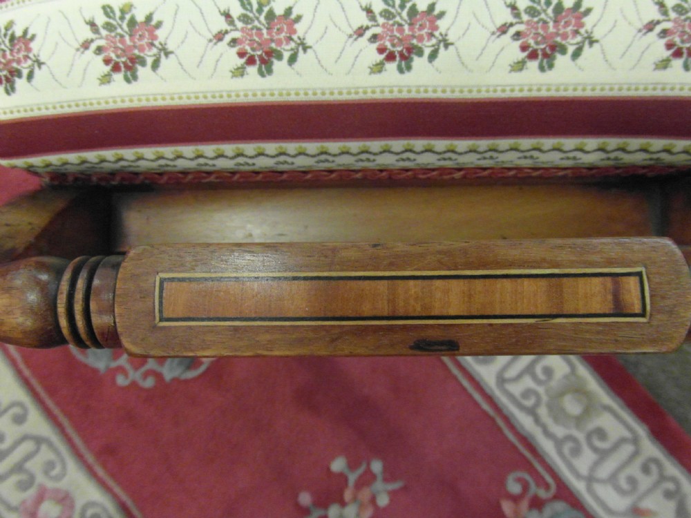 Antique Inlaid Edwardian Piano Stool View III