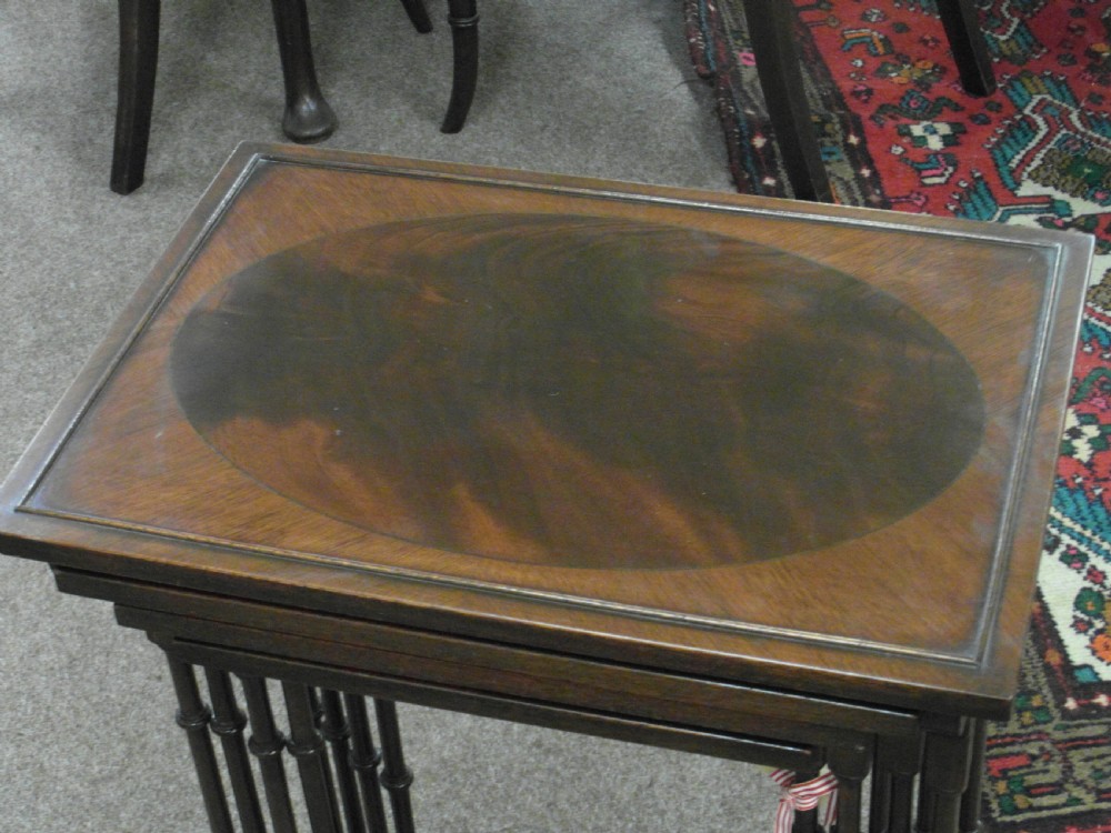 Set of Antique Quartetto Edwardian Tables View V