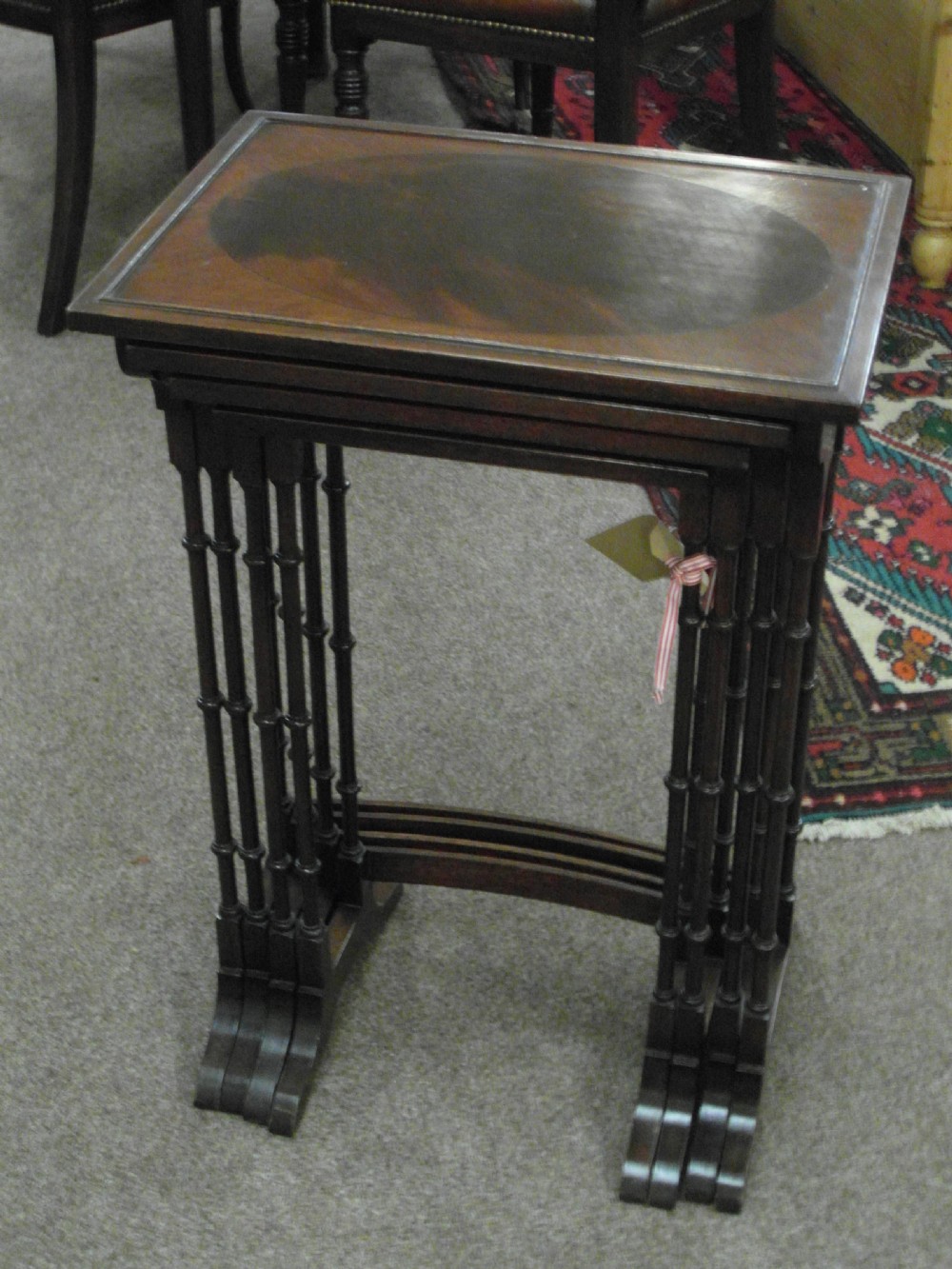 Set of Antique Quartetto Edwardian Tables View VI