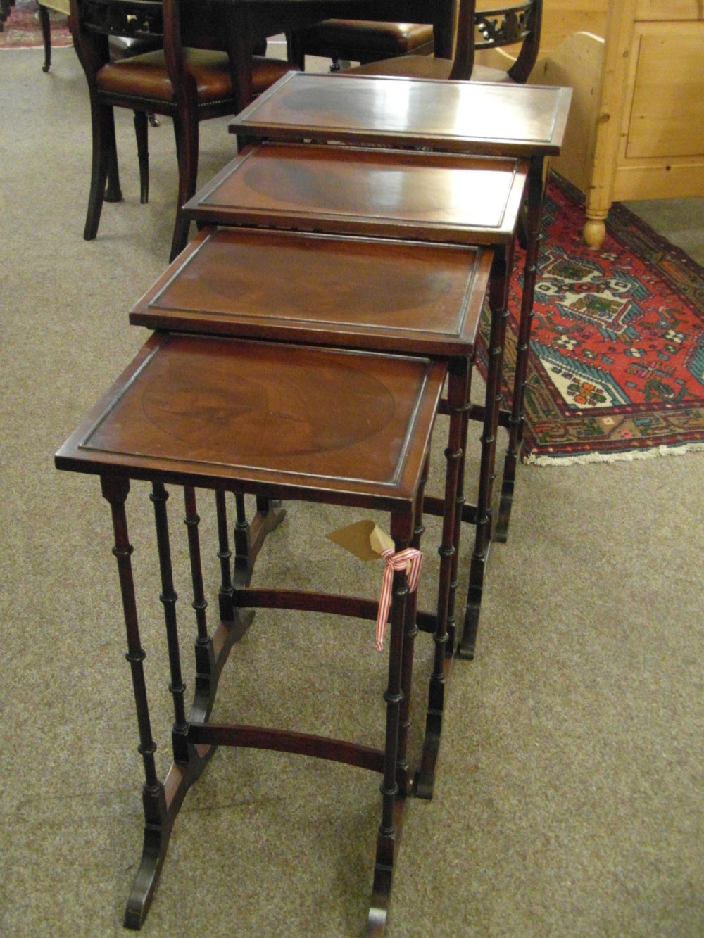 Set of Antique Quartetto Edwardian Tables View VII