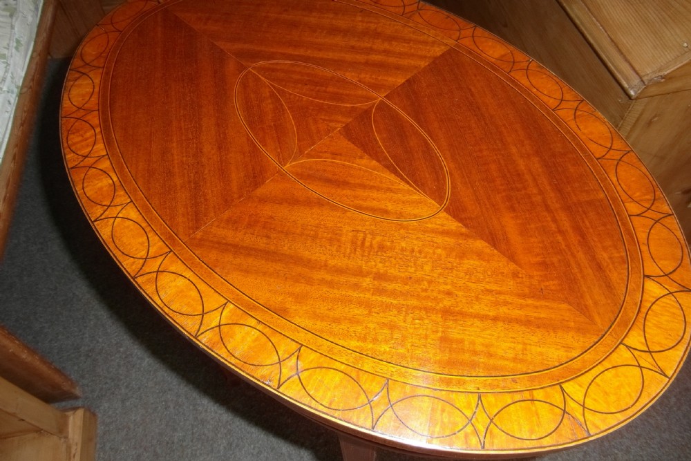 Edwardian Oval Inlaid Occasional Table View V