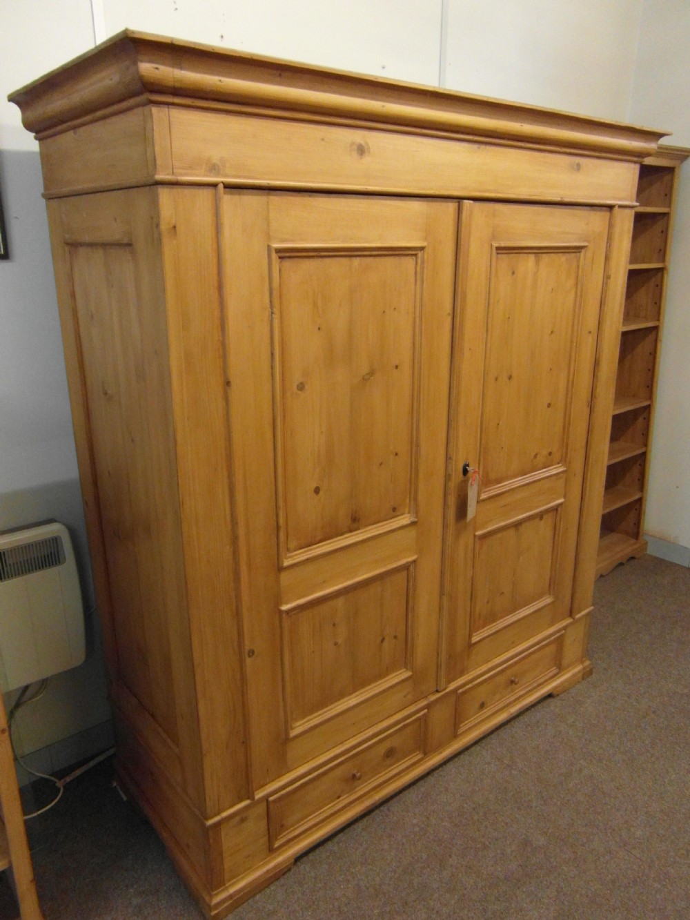 Victorian Pine Double Knock Down Wardrobe