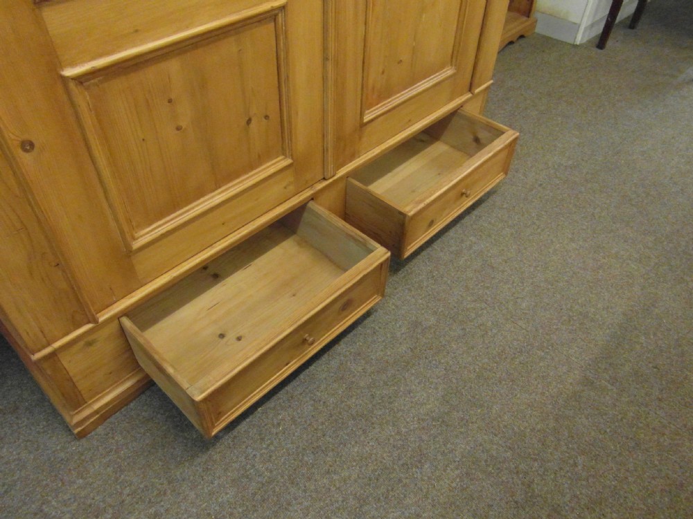 Victorian Pine Double Knock Down Wardrobe View V