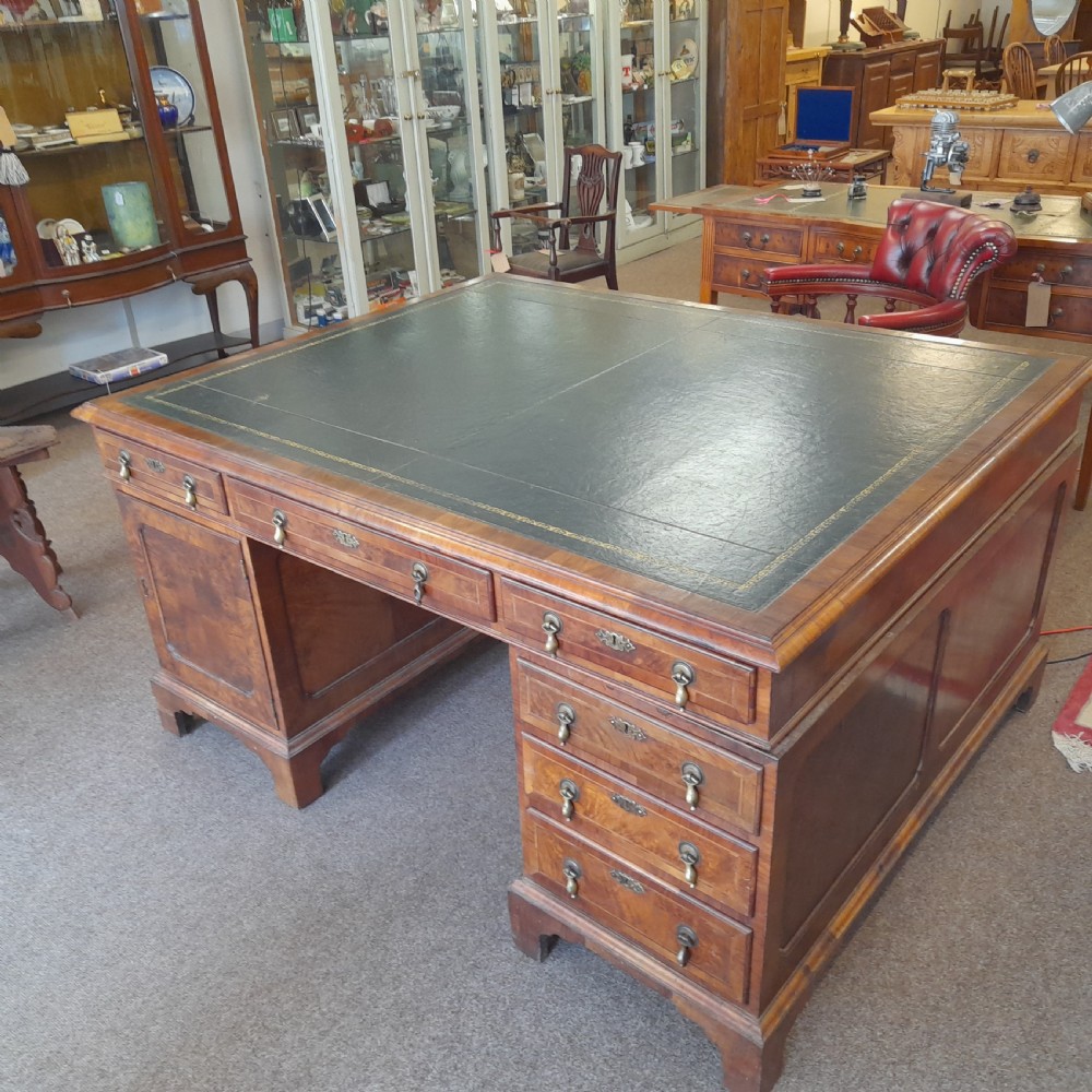 Victorian Walnut Partners Writing Desk Bartholemew & Fletcher View VIII