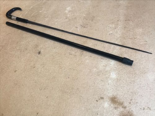 Gentlemans Walking Stick Sword Stick with Silver Mount