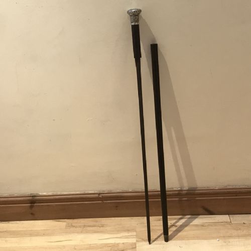 Finest Gentleman’s Walking Stick Sword Stick with Silver Handle