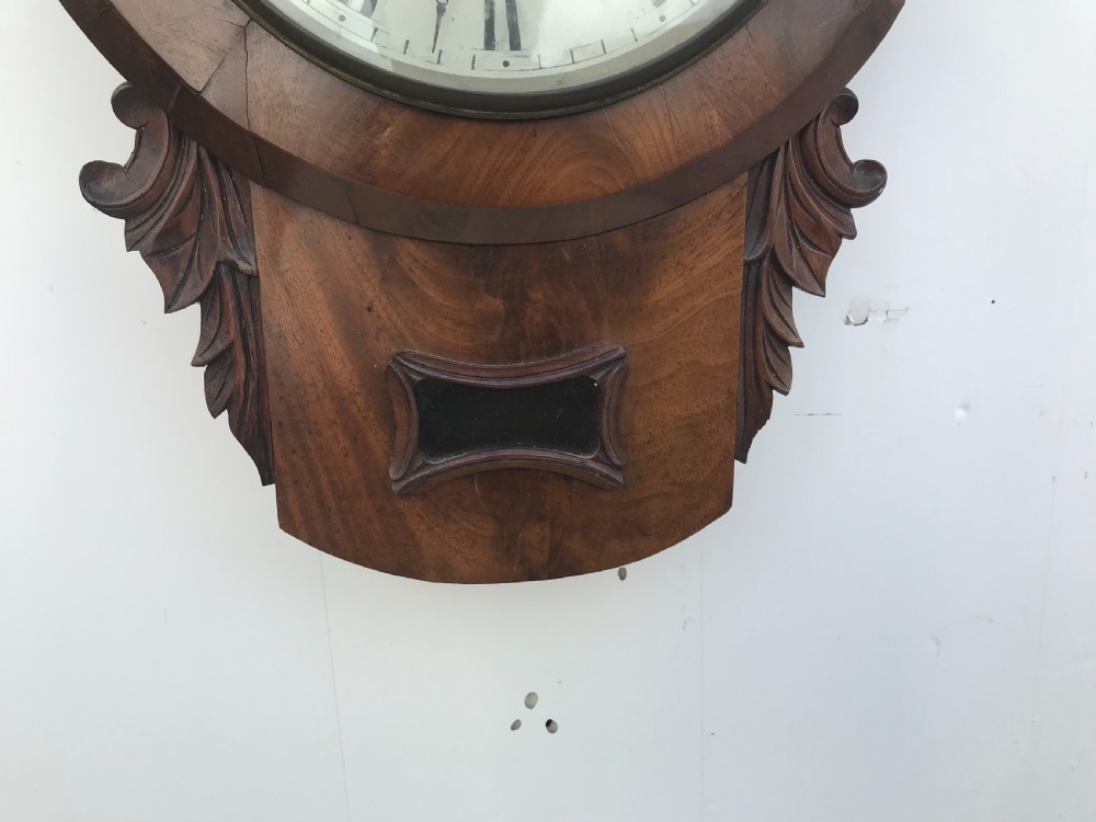 Victorian Drop Dial mahogany cased fusee Untouched  View II