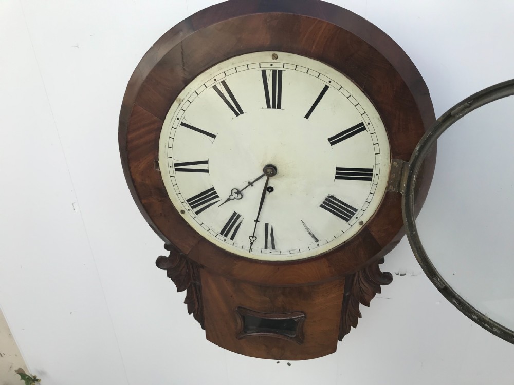 Victorian Drop Dial mahogany cased fusee Untouched  View IV