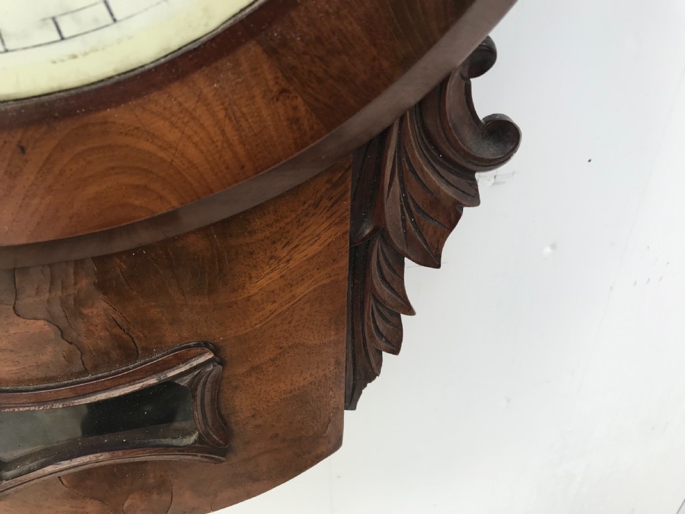 Victorian Drop Dial mahogany cased fusee Untouched  View VIII