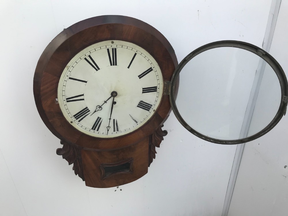 Victorian Drop Dial mahogany cased fusee Untouched  View IX
