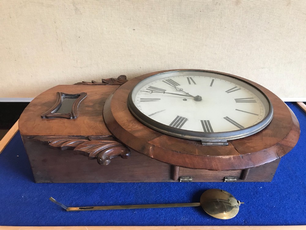 Victorian Drop Dial mahogany cased fusee Untouched  View XI