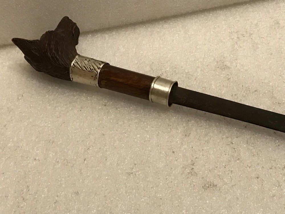 Gentleman’s walking stick sword stick with carved handle View XIV