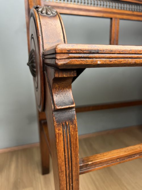 MATCHED PAIR OF OAK AESTHETIC HALL BENCHES MADE BY SCHOOLBREAD - ADDITIONAL PHOTO 5