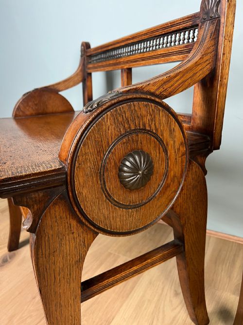 MATCHED PAIR OF OAK AESTHETIC HALL BENCHES MADE BY SCHOOLBREAD - ADDITIONAL PHOTO 3
