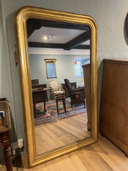 large louis philippe french gilded mirror circa 1880 - CATEGORY: ANTIQUE MIRRORS - DATED 1850