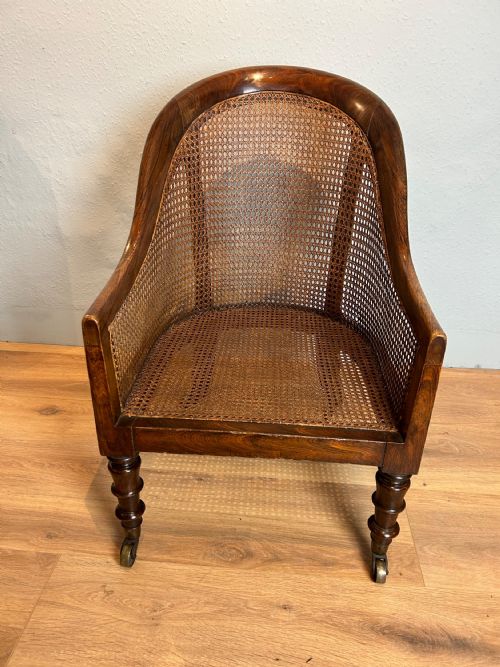 ANTIQUE 19TH CENTURY BERGERE ARM CHAIR - ADDITIONAL PHOTO 1
