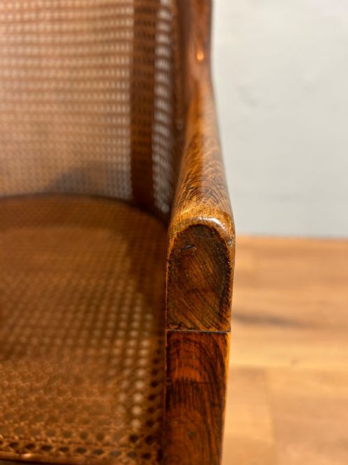 ANTIQUE 19TH CENTURY BERGERE ARM CHAIR - ADDITIONAL PHOTO 7