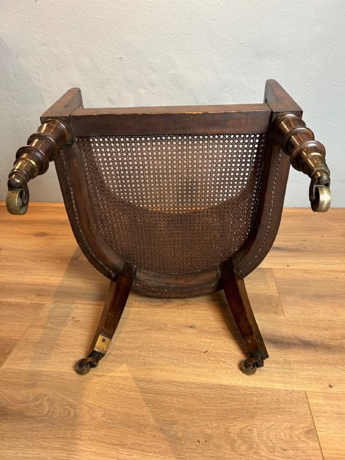 ANTIQUE 19TH CENTURY BERGERE ARM CHAIR - ADDITIONAL PHOTO 11