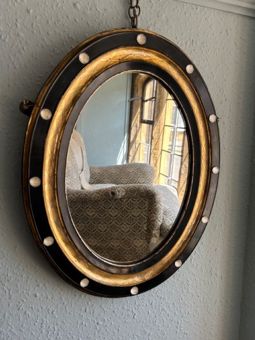antique 19th century oval irish mirror - CATEGORY: ANTIQUE MIRRORS - DATED 19TH CENTURY