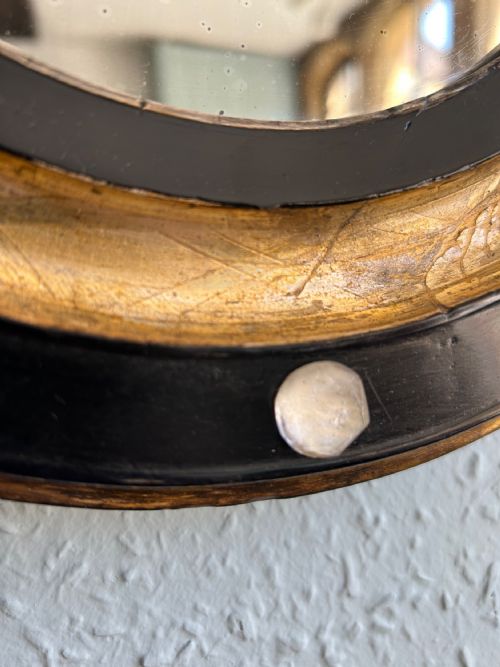 ANTIQUE 19TH CENTURY OVAL IRISH MIRROR - ADDITIONAL PHOTO 2