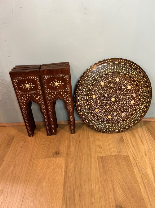 ANTIQUE INDIAN HOSHIARPUR TABLE - ADDITIONAL PHOTO 1