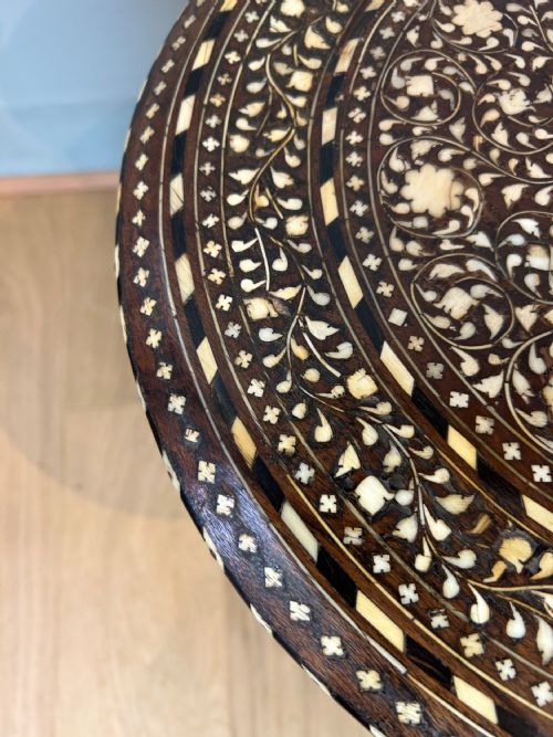 ANTIQUE INDIAN HOSHIARPUR TABLE - ADDITIONAL PHOTO 2
