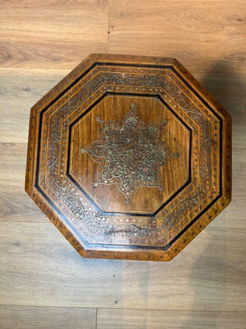 ANTIQUE INDIAN HOSHIARPUR TABLE - ADDITIONAL PHOTO 1