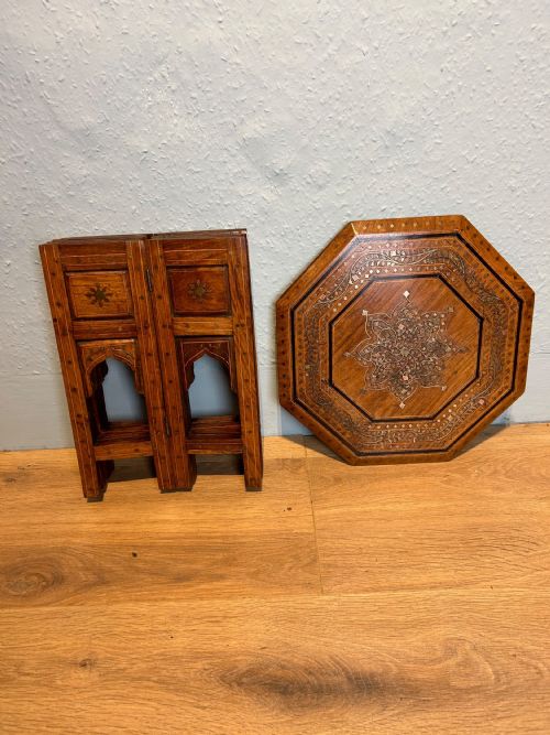 ANTIQUE INDIAN HOSHIARPUR TABLE - ADDITIONAL PHOTO 2