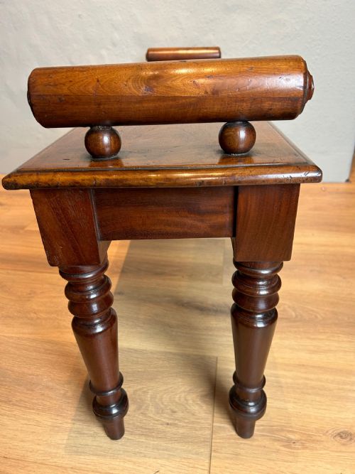 MAHOGANY 19TH CENTURY HALL BENCH - ADDITIONAL PHOTO 5
