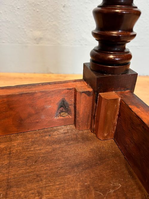 MAHOGANY 19TH CENTURY HALL BENCH - ADDITIONAL PHOTO 7