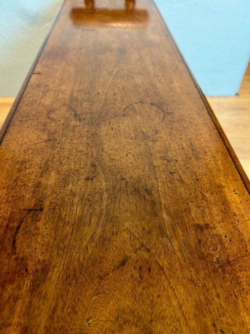 MAHOGANY 19TH CENTURY HALL BENCH - ADDITIONAL PHOTO 8
