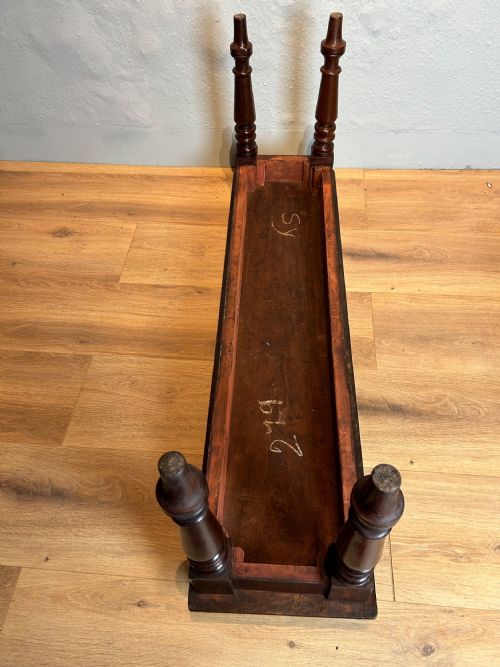 MAHOGANY 19TH CENTURY HALL BENCH - ADDITIONAL PHOTO 9