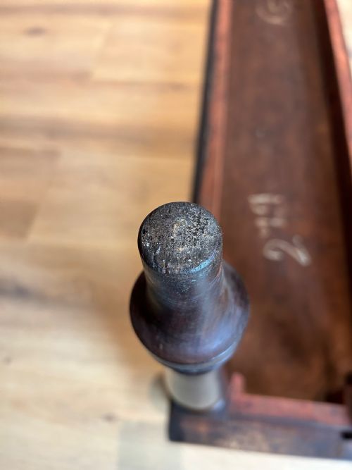 MAHOGANY 19TH CENTURY HALL BENCH - ADDITIONAL PHOTO 10
