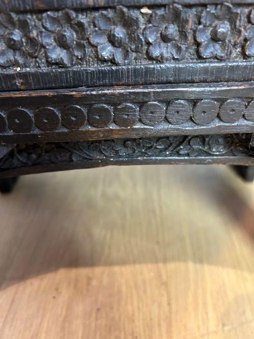 ANTIQUE PAIR OF ANGLO INDIAN OAK BEDSIDE CABINETS - ADDITIONAL PHOTO 10