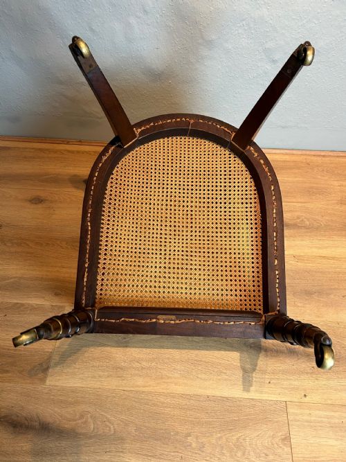 ENGLISH 19TH CENTURY MAHOGANY BERGERE ARM CHAIR BY GILLOWS - ADDITIONAL PHOTO 7