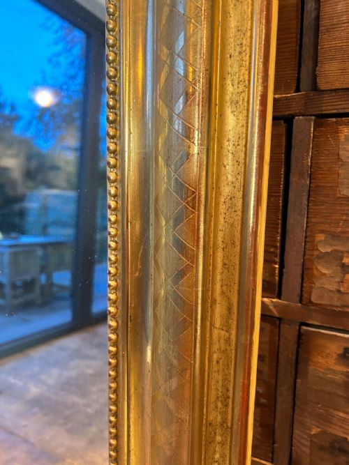 ANTIQUE FRENCH LOUIS PHILIPPE GILT MIRROR - ADDITIONAL PHOTO 1