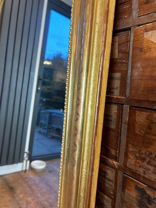 ANTIQUE FRENCH LOUIS PHILIPPE GILT MIRROR - ADDITIONAL PHOTO 3