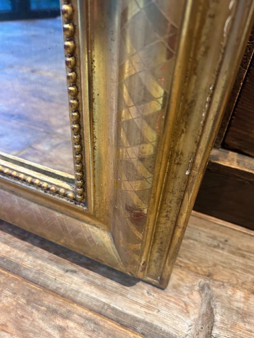 ANTIQUE FRENCH LOUIS PHILIPPE GILT MIRROR - ADDITIONAL PHOTO 4