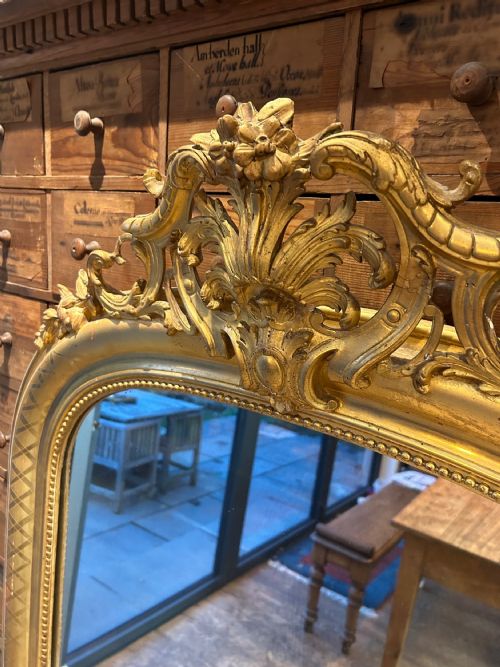 ANTIQUE FRENCH LOUIS PHILIPPE GILT MIRROR - ADDITIONAL PHOTO 5