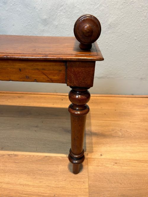 VICTORIAN MAHOGANY HALL BENCH WINDOW SEAT - ADDITIONAL PHOTO 3