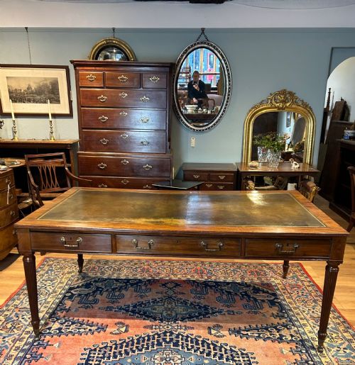 george 3rd mahogany partners library table - CATEGORY: ANTIQUE TABLES - DATED 18TH CENTURY