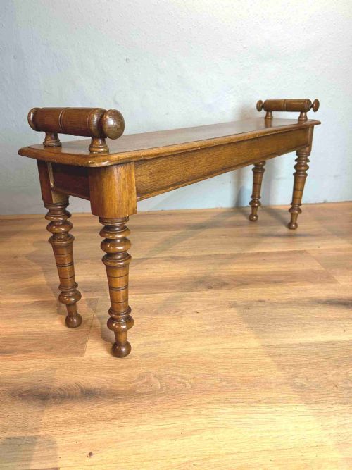 antique victorian oak hall benchwindow seat - CATEGORY: ANTIQUE FURNITURE - DATED VICTORIAN