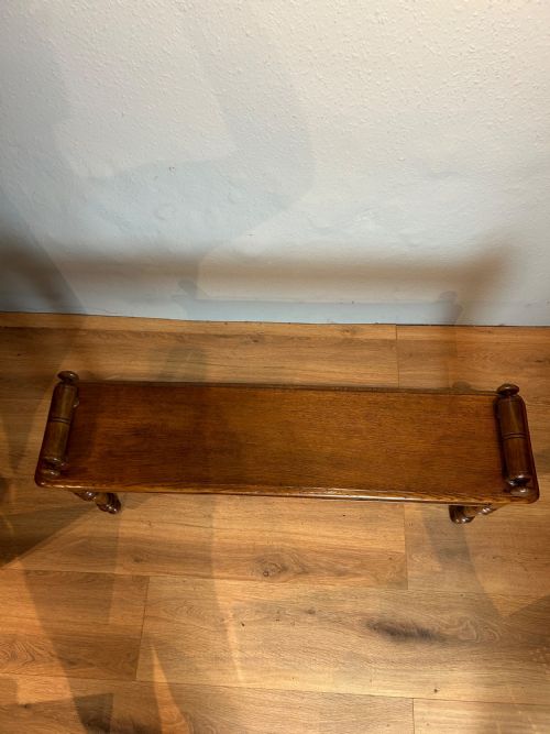 ANTIQUE VICTORIAN OAK HALL BENCHWINDOW SEAT - ADDITIONAL PHOTO 4