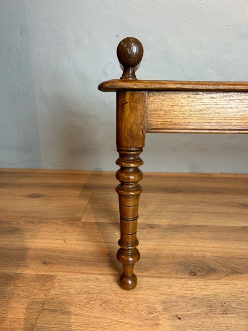 ANTIQUE VICTORIAN OAK HALL BENCHWINDOW SEAT - ADDITIONAL PHOTO 6