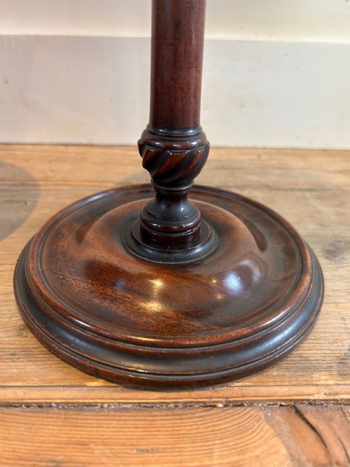 PAIR OF GEORGE 3RD MAHOGANY CANDLE STANDS - ADDITIONAL PHOTO 4