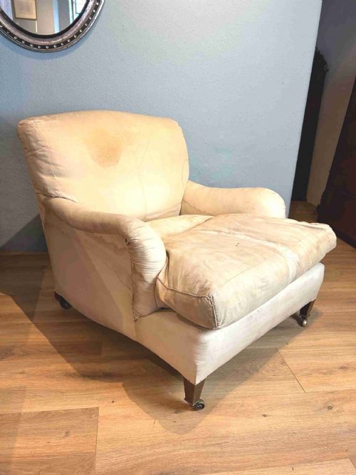 howard and sons ltd antique ivor model armchair - CATEGORY: ANTIQUE CHAIRS - DATED EDWARDIAN