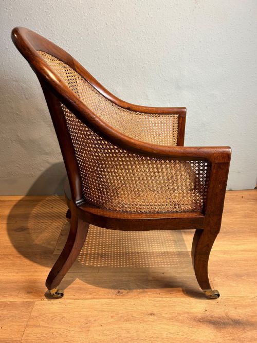 REGENCY MAHOGANY BERGERE ARM CHAIR - ADDITIONAL PHOTO 1