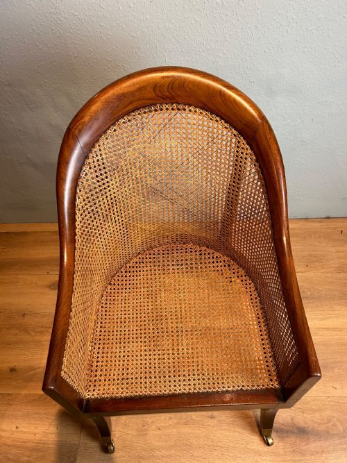 REGENCY MAHOGANY BERGERE ARM CHAIR - ADDITIONAL PHOTO 3