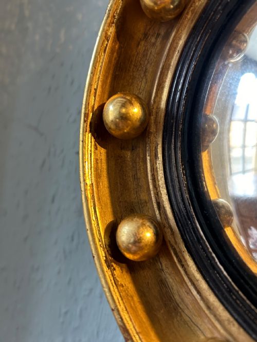 MINIATURE REGENCY GILT CONVEX MIRROR - ADDITIONAL PHOTO 2